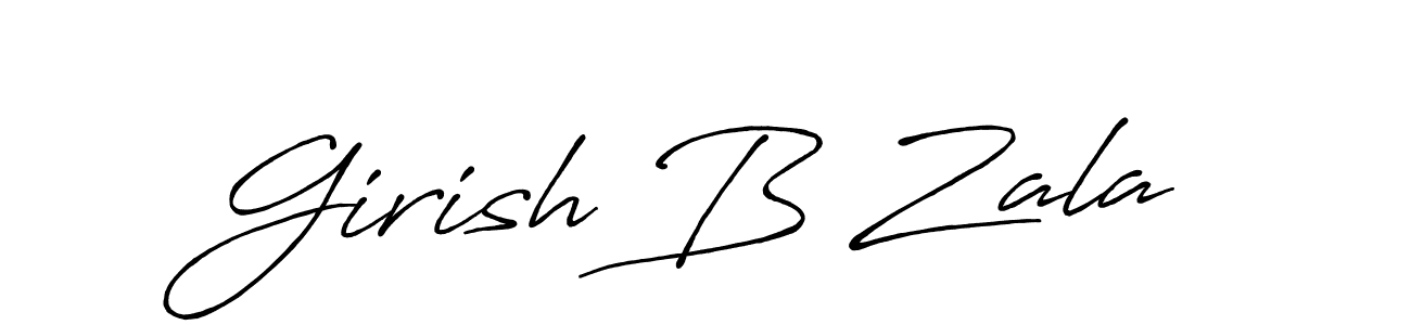Make a short Girish B Zala signature style. Manage your documents anywhere anytime using Antro_Vectra_Bolder. Create and add eSignatures, submit forms, share and send files easily. Girish B Zala signature style 7 images and pictures png